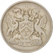 TRINIDAD & TOBAGO, 25 Cents, 1966, Franklin Mint, TTB, Copper-nickel, KM:4