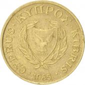 Cyprus, 2 Cents, 1985, AU(50-53), Nickel-brass, KM:54.2
