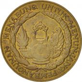 Indonesia, 10 Rupiah, 1974, AU(50-53), Brass Clad Steel, KM:38