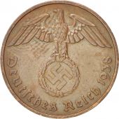 GERMANY, THIRD REICH, 2 Reichspfennig, 1938, Stuttgart, TTB+, Bronze, KM:90
