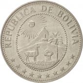 Bolivia, 50 Centavos, 1974, AU(55-58), Nickel Clad Steel, KM:190