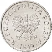 Poland, Grosz, 1949, MS(64), Aluminum, KM:39