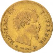 France, Napoleon III, 10 Francs, 1856, Paris, TB+, Gold, KM:784.3, Gadoury:1014