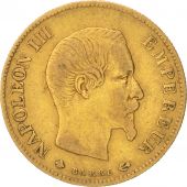 France, Napoleon III, 10 Francs, 1859, Strasbourg, VF(30-35), Gold, Gadoury:1014