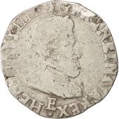 France, Henri IV, Demi Franc, 15[--], Tours, B+, Silver
