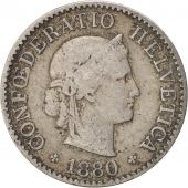 Switzerland, 5 Rappen, 1880, Bern, VF(20-25), Copper-nickel, KM:26