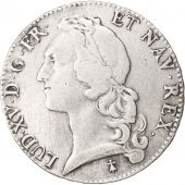 France, Louis XV, cu au bandeau, Ecu, 1756, Rennes, TB+, Argent, Gadoury:322