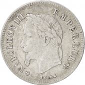 France, Napoleon III, 20 Centimes, 1866, Strasbourg, EF(40-45), Silver, KM:805.2