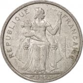 French Polynesia, 5 Francs, 1965, EF(40-45), Aluminum, KM:4