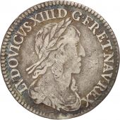 France, 1/12 Ecu, 1643, Paris, TB+, Argent, Gadoury:46