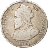 Panama, 50 Centesimos, 1904, VF(20-25), Silver, KM:5
