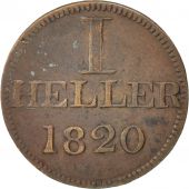 Allemagne, Francfort, Monnaie de ncessit, 1 Heller, 1820, KM Tn11