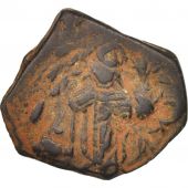 Constans II 641-668, Follis, Constantinople, TB+, Cuivre
