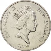 New Zealand, Elizabeth II, Dollar, 1989, AU(55-58), Copper-nickel