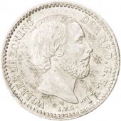 Netherlands, William III, 10 Cents, 1882, AU(55-58), Silver