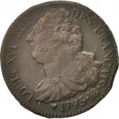 France, 2 sols franais, 2 Sols, 1793, Strasbourg, TB, Bronze, KM:612