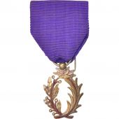 France, Ordre des Palmes Acadmiques, Medal, 1955, Good Quality, Silver, 28