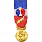 France, Mdaille dhonneur du travail, Medal, 2005, Trs bon tat, Vermeil