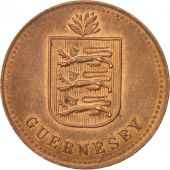 Guernsey, 4 Doubles, 1920, Heaton, SUP+, Bronze, KM:13