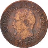 France, Napoleon III, Napolon III, 2 Centimes, 1857, Bordeaux, TTB, Bronze
