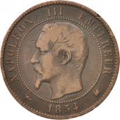 France, Napoleon III, Napolon III, 10 Centimes, 1854, Bordeaux, TB, Bronze