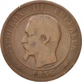 France, Napoleon III, Napolon III, 10 Centimes, 1856, Paris, TB, Bronze