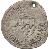 France, Henri II, Douzain aux croissants, 1551, Bordeaux, VF(20-25), Billon