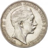 German States, PRUSSIA, Wilhelm II, 3 Mark, 1910, Berlin, AU(50-53), Silver