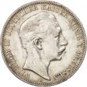 German States, PRUSSIA, Wilhelm II, 3 Mark, 1911, Berlin, EF(40-45), Silver