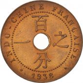 FRENCH INDO-CHINA, Cent, 1938, Paris, SUP+, Bronze, KM:12.1, Lecompte:99