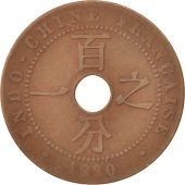FRENCH INDO-CHINA, Cent, 1920, Paris, F(12-15), Bronze, KM:12.1, Lecompte:80