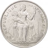 French Polynesia, 5 Francs, 1977, Paris, AU(50-53), Aluminum, KM:12