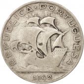 Portugal, 5 Escudos, 1942, Lisbon, VF(20-25), Silver, KM:581