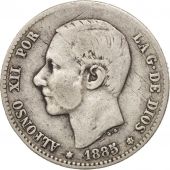 Espagne, Alfonso XII, Peseta, 1885, Madrid, TTB, Argent, KM:686