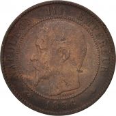 France, 10 Centimes, 1856, Strasbourg, VF(20-25), Bronze, KM:771.3, Gadoury:248