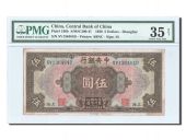 Chine, Central Bank, 5 Dollars 1928, PMG Ch VF 35, Pick 196b