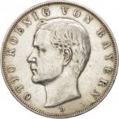 German States, BAVARIA, Otto, 3 Mark, 1908, Munich, AU(50-53), Silver, KM:996