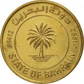 Bahrain, 10 Fils, 1992, TTB+, Brass, KM:17