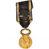 France, Socit de secours mutuels, Medal, 1919, Very Good Quality, Vermeil