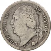 France, Louis XVIII, 1/2 Franc, 1823, Perpignan, TB+, Argent, KM:708.9