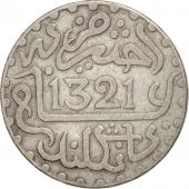 Maroc, Abd al-Aziz, 1/10 Rial, Dirham, 1903, bi-England, London, TTB, Argent