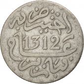 Morocco, Moulay al-Hasan I, 1/2 Dirham, 1894, Paris, VF(30-35), Silver, KM:4