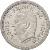 Monaco, Louis II, 2 Francs, 1943, AU(50-53), Aluminum, KM:121