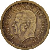 Monaco, Louis II, 2 Francs, 1945, EF(40-45), Aluminum-Bronze, KM:121a