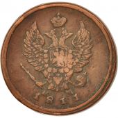 Russie, Alexander I, 2 Kopeks, 1811, Ekaterinbourg, TB+, Cuivre, KM:118.2