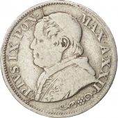 ITALIAN STATES, PAPAL STATES, Pius IX, 10 Soldi, 50 Centesimi, 1868, VF(30-35)