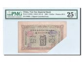 China, Yue Soo Imperial Bank, 1 Dollar 1908, PMG VF 25, Pick S1232b