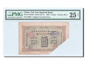 Chine, Yue Soo Imperial Bank, 1 Dollar 1908, PMG VF 25, Pick S1232b