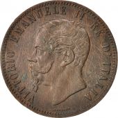 Italie, Vittorio Emanuele II, 10 Centesimi, 1867, Birmingham, TB+, Cuivre