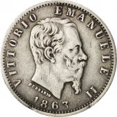 Italie, Vittorio Emanuele II, 20 Centesimi, 1863, Milan, TTB, Argent, KM:13.1